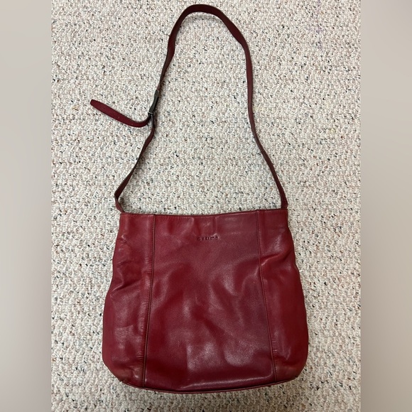 Giudi Vintage Italian Leather Red Bag - Picture 1 of 12